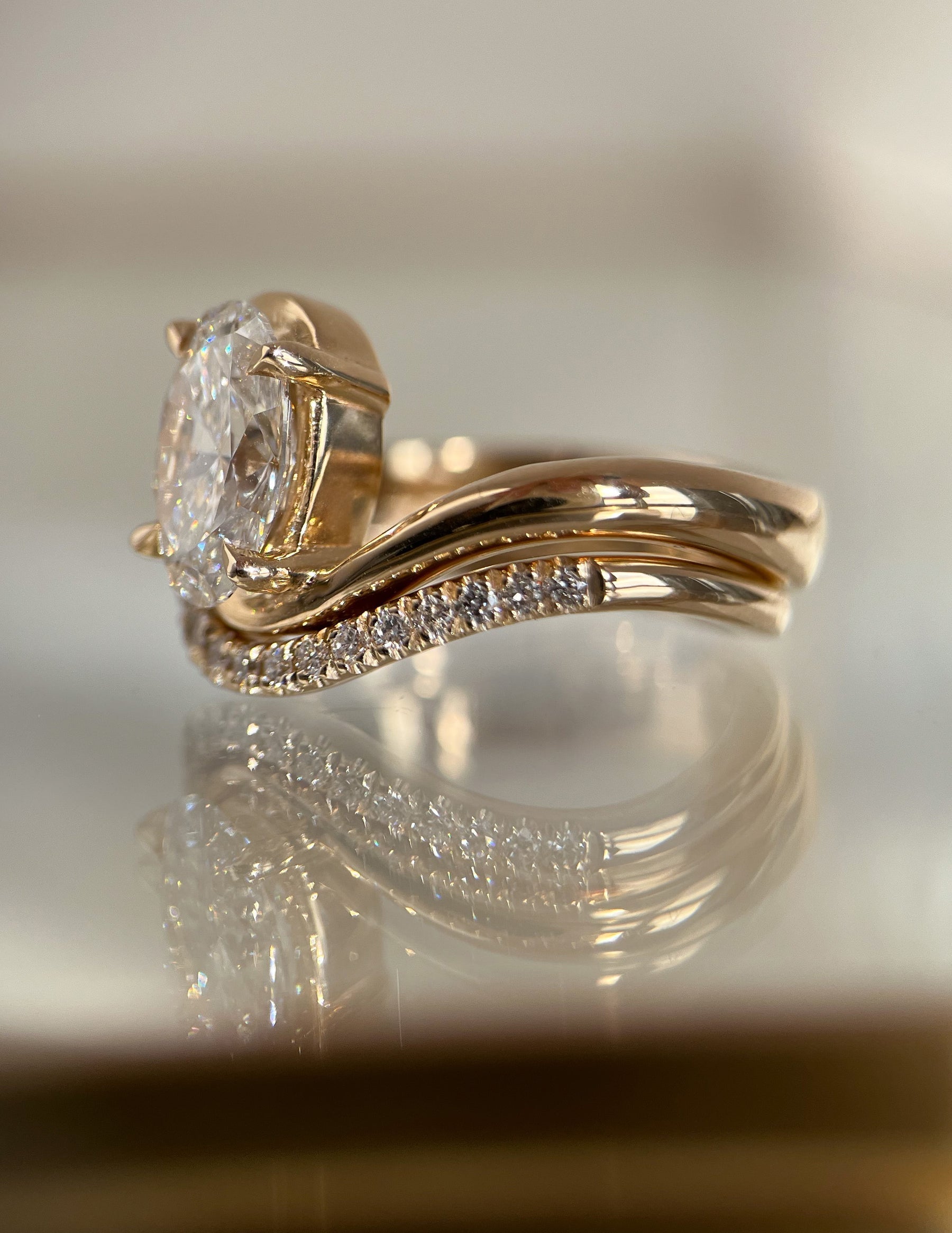 Oval Solitaire Lab Grown Diamond Engagement Ring