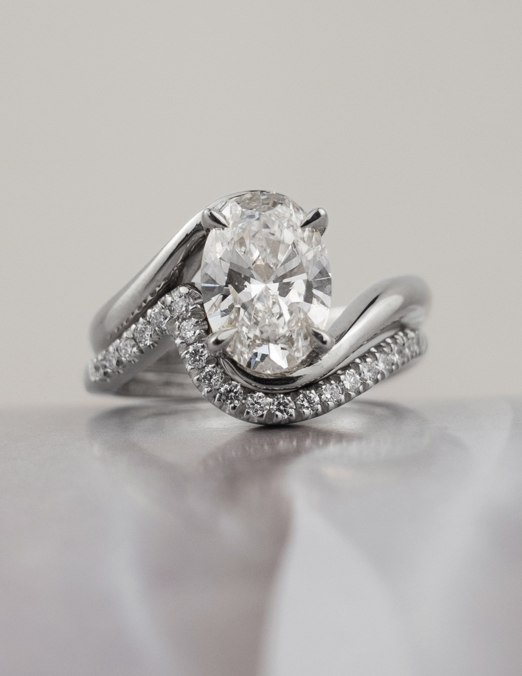 Oval Solitaire Lab Grown Diamond Engagement Ring