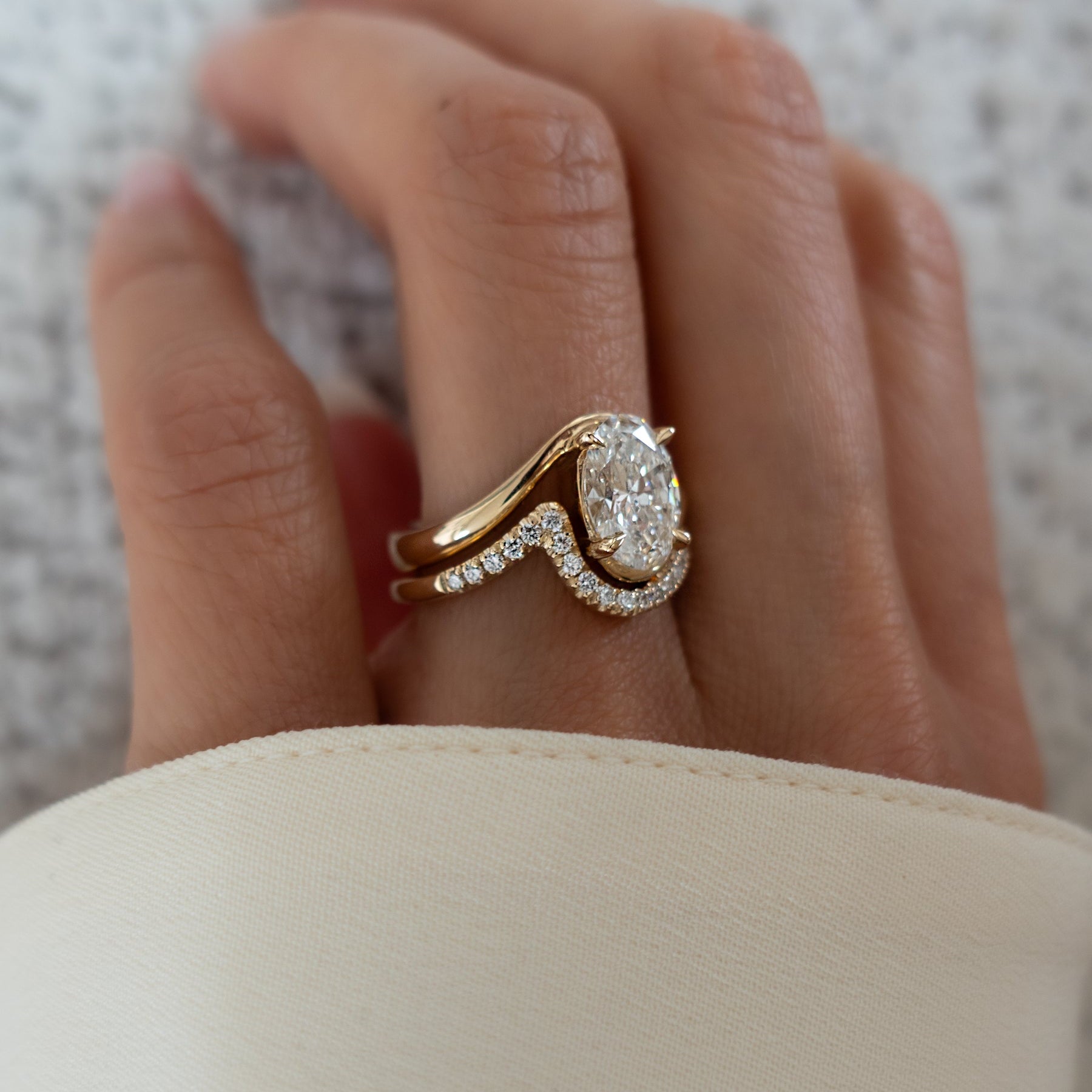 Oval Solitaire Lab Grown Diamond Engagement Ring