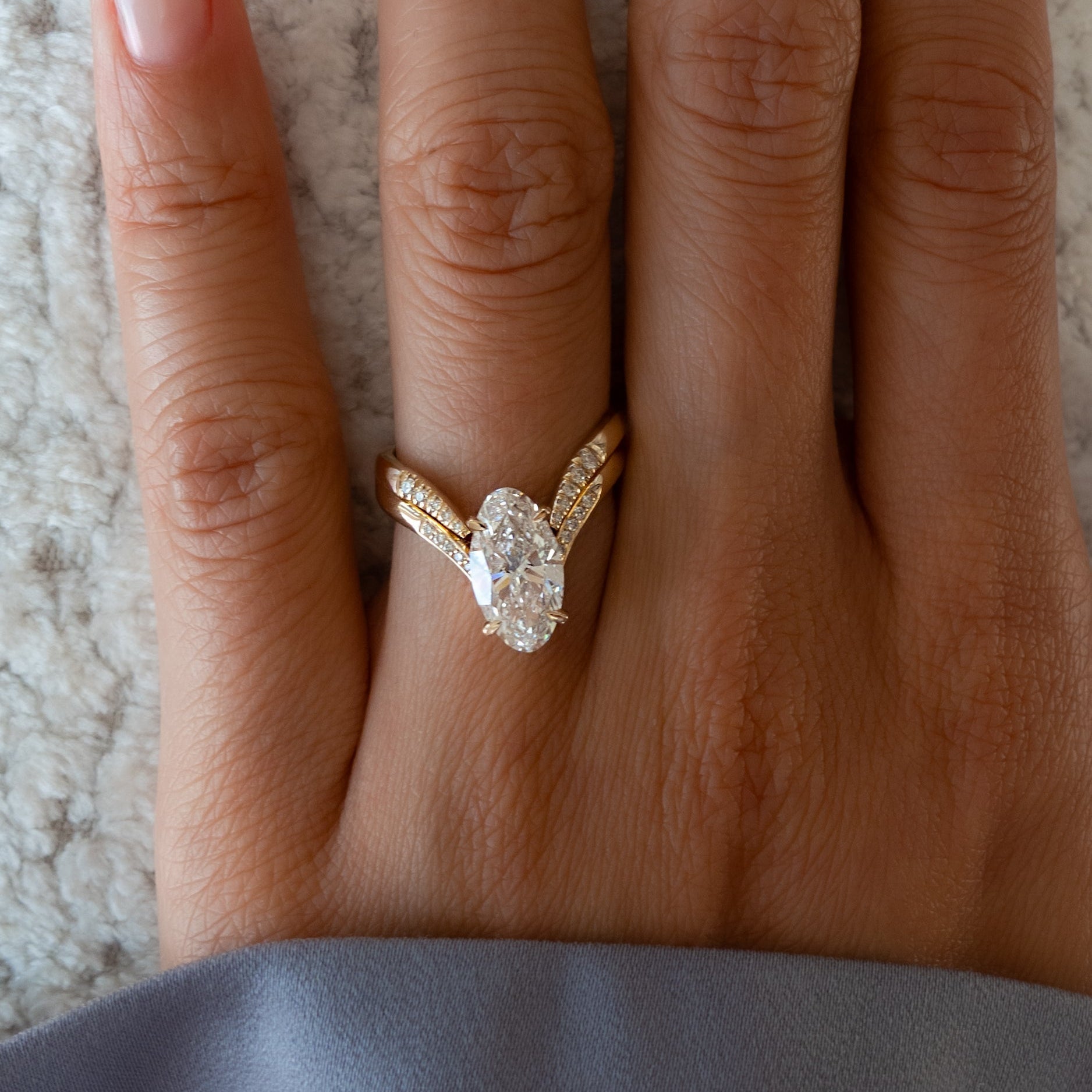 Oval Solitaire Lab Grown Diamond Engagement Ring