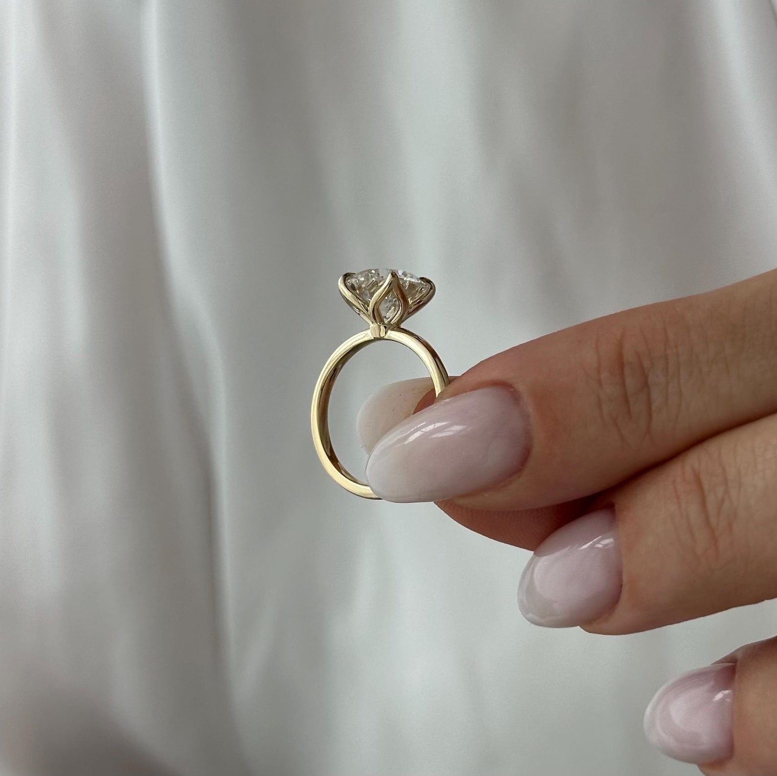 2 CT Round Halo & Pave Lab Grown Diamond Engagement Ring