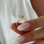 2 CT Round Halo & Pave Lab Grown Diamond Engagement Ring