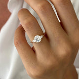 2 CT Round Halo & Pave Lab Grown Diamond Engagement Ring