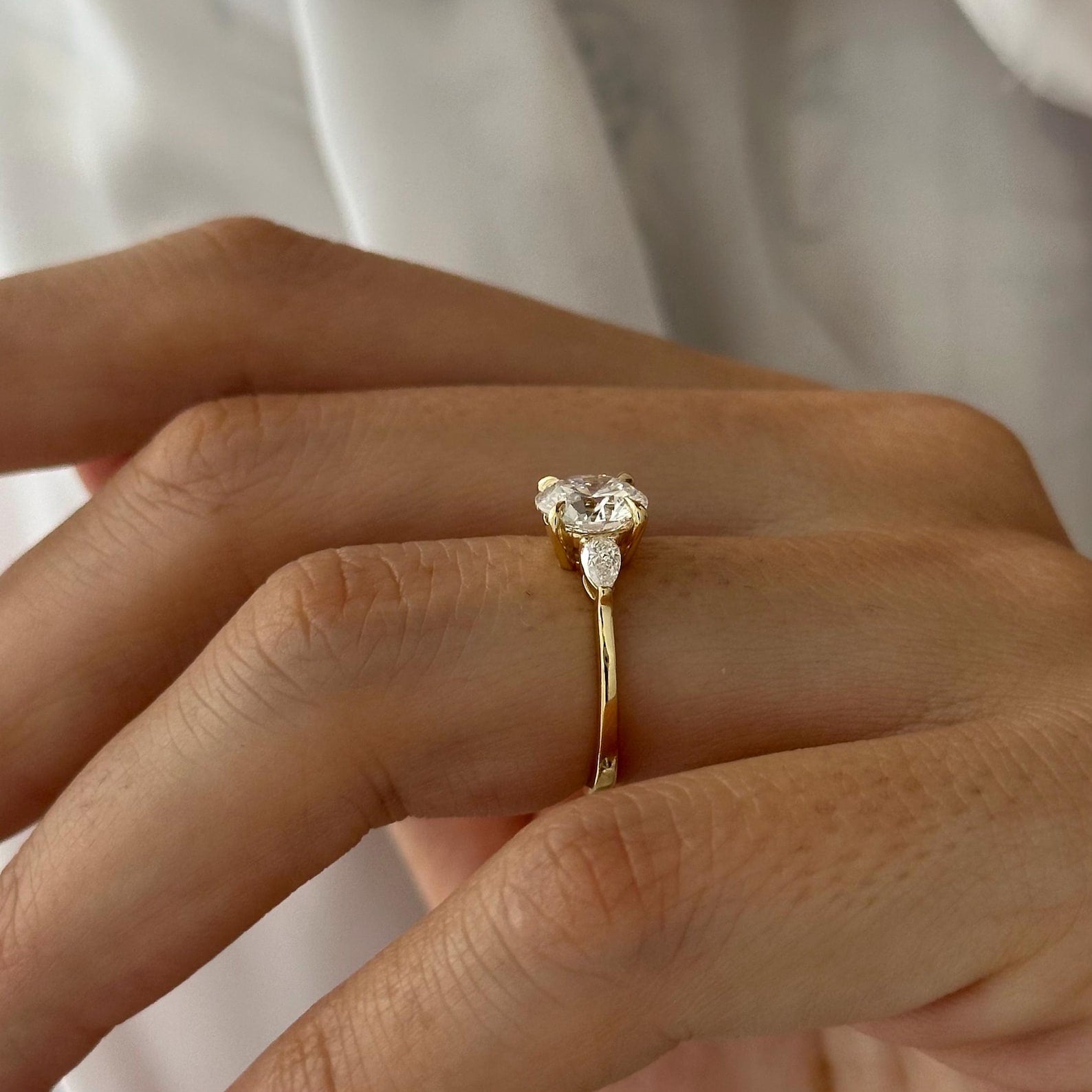 2 CT Round Halo & Pave Lab Grown Diamond Engagement Ring