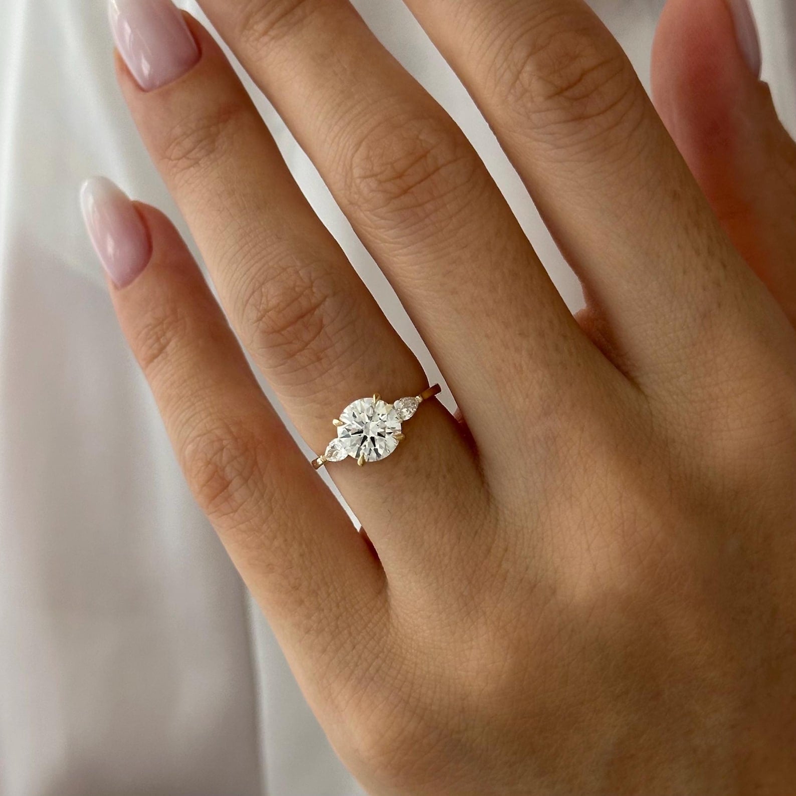 2 CT Round Halo & Pave Lab Grown Diamond Engagement Ring
