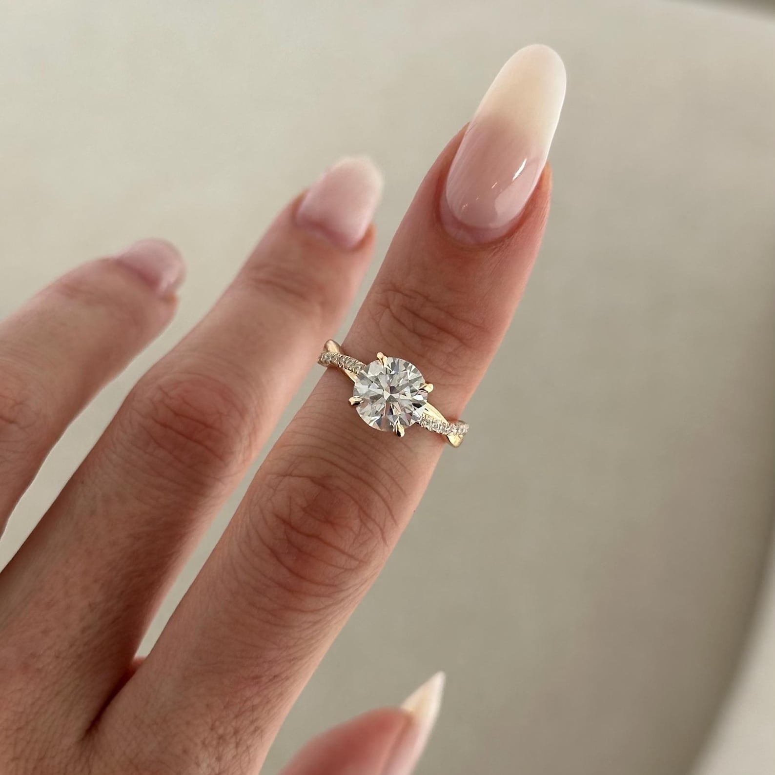 2 CT Round Halo & Pave Lab Grown Diamond Engagement Ring