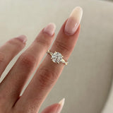 2 CT Round Halo & Pave Lab Grown Diamond Engagement Ring