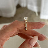 2 CT Round Halo & Pave Lab Grown Diamond Engagement Ring