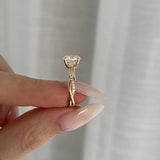 2 CT Round Halo & Pave Lab Grown Diamond Engagement Ring