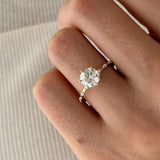 2 CT Round Halo & Pave Lab Grown Diamond Engagement Ring