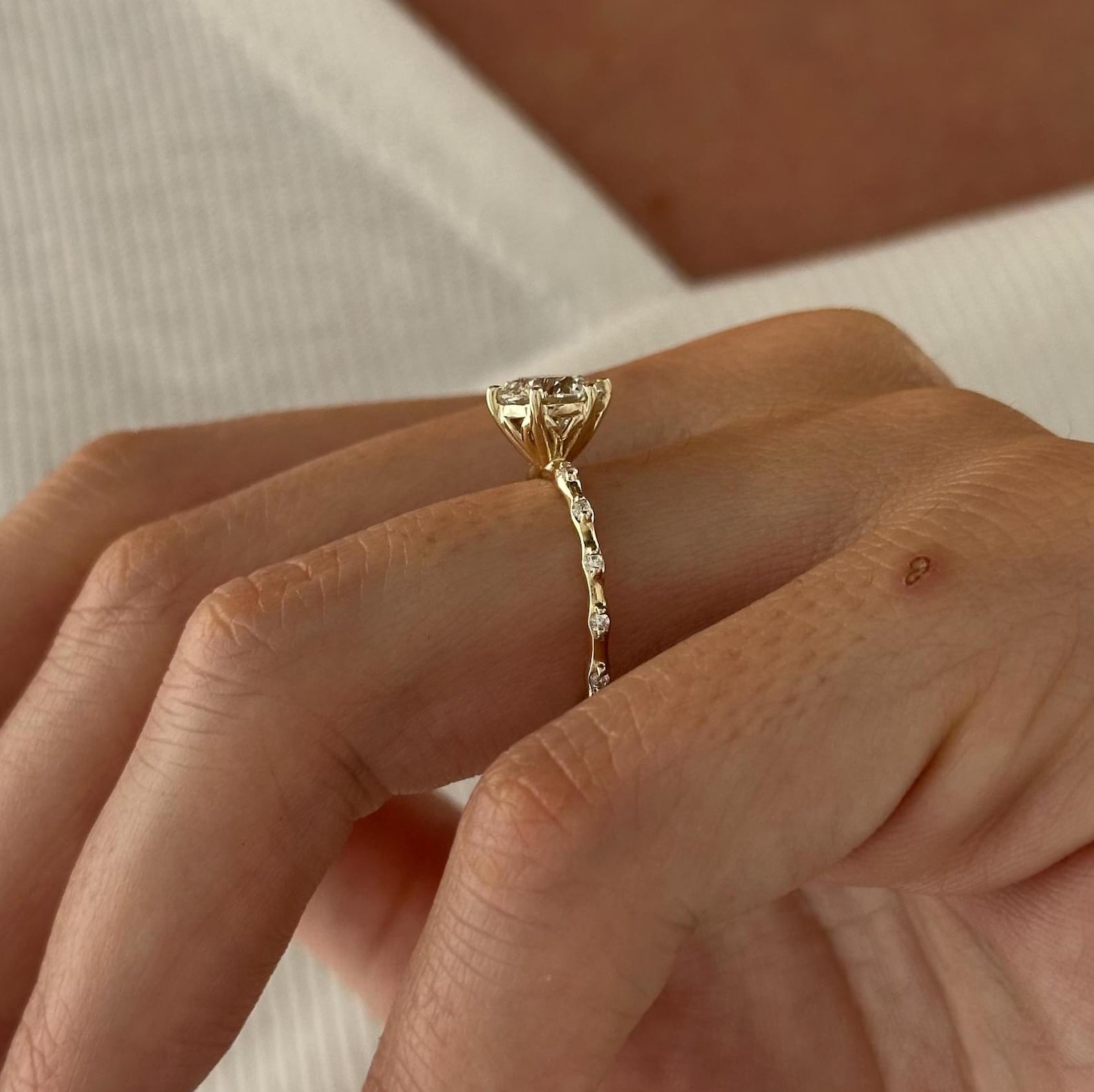 2 CT Round Halo & Pave Lab Grown Diamond Engagement Ring