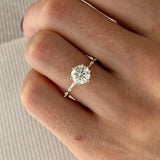 2 CT Round Halo & Pave Lab Grown Diamond Engagement Ring
