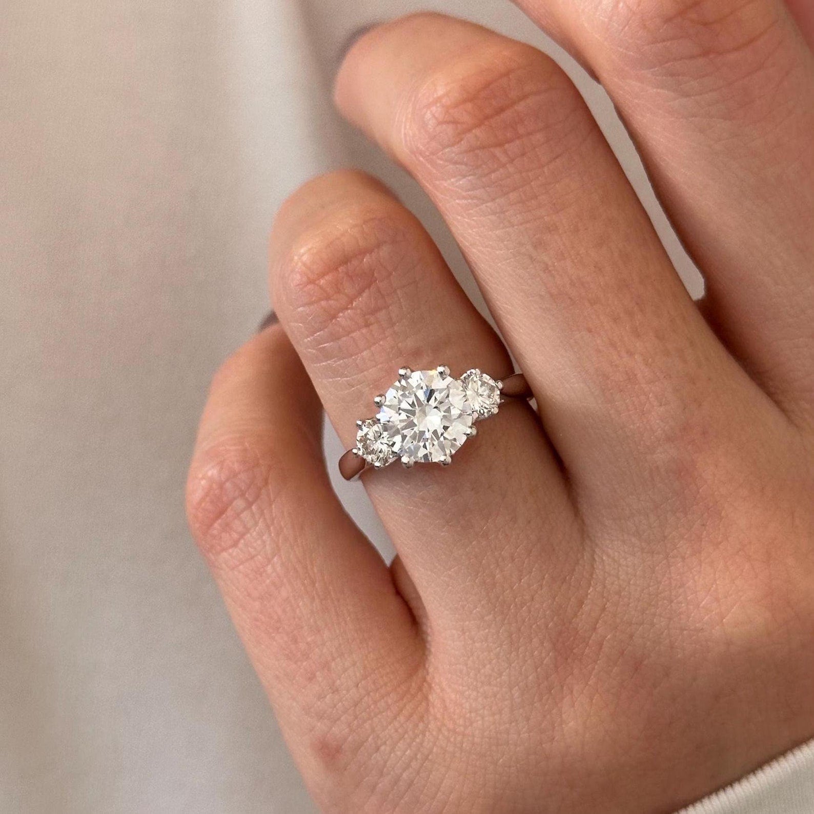 2 CT Round Halo & Pave Lab Grown Diamond Engagement Ring