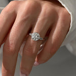 2 CT Round Halo & Pave Lab Grown Diamond Engagement Ring