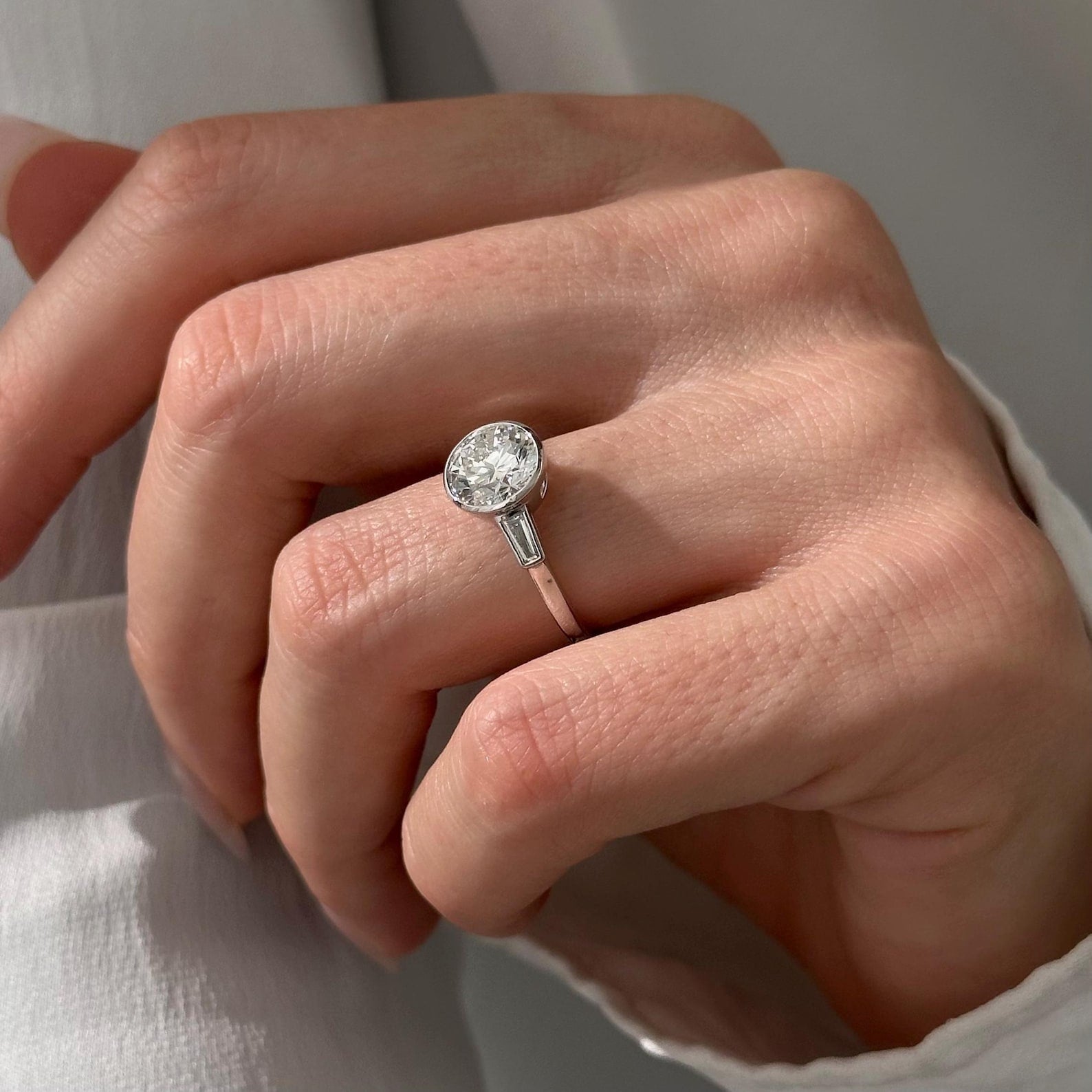 2 CT Round Halo & Pave Lab Grown Diamond Engagement Ring