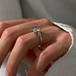 2 CT Round Halo & Pave Lab Grown Diamond Engagement Ring
