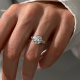2 CT Round Halo & Pave Lab Grown Diamond Engagement Ring
