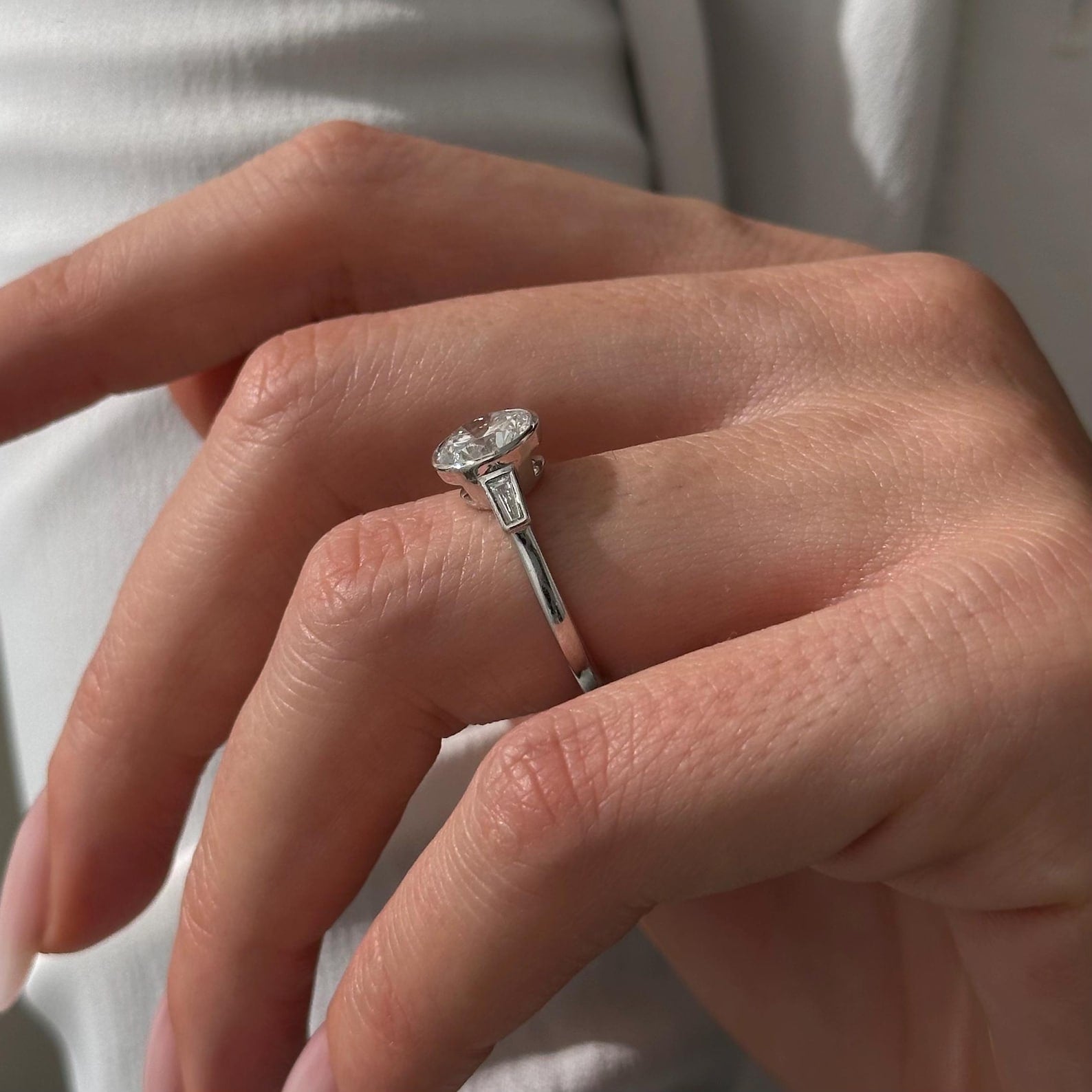 2 CT Round Halo & Pave Lab Grown Diamond Engagement Ring