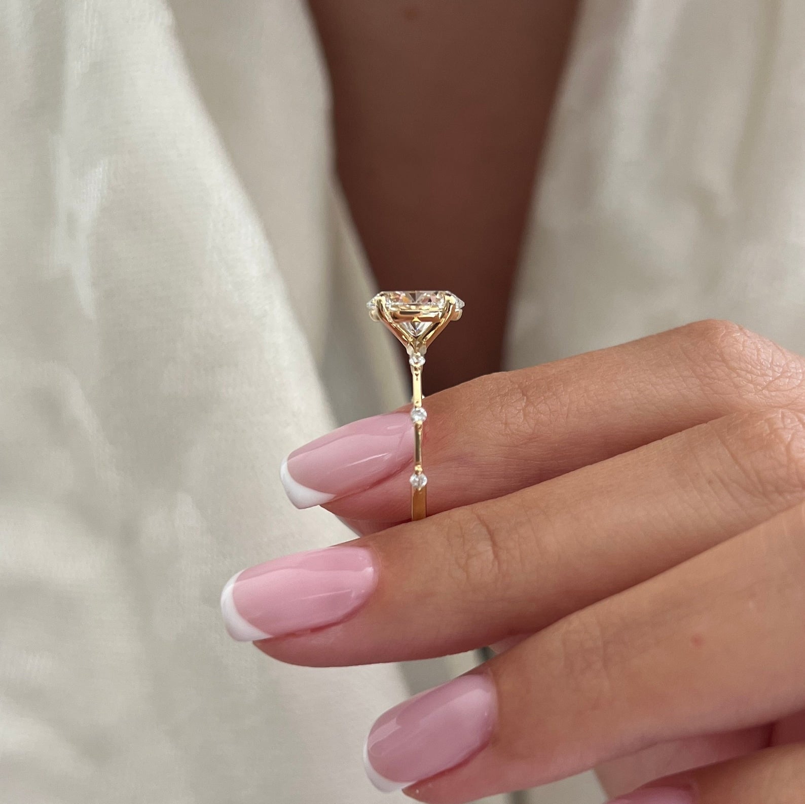 2 CT Round Halo & Pave Lab Grown Diamond Engagement Ring