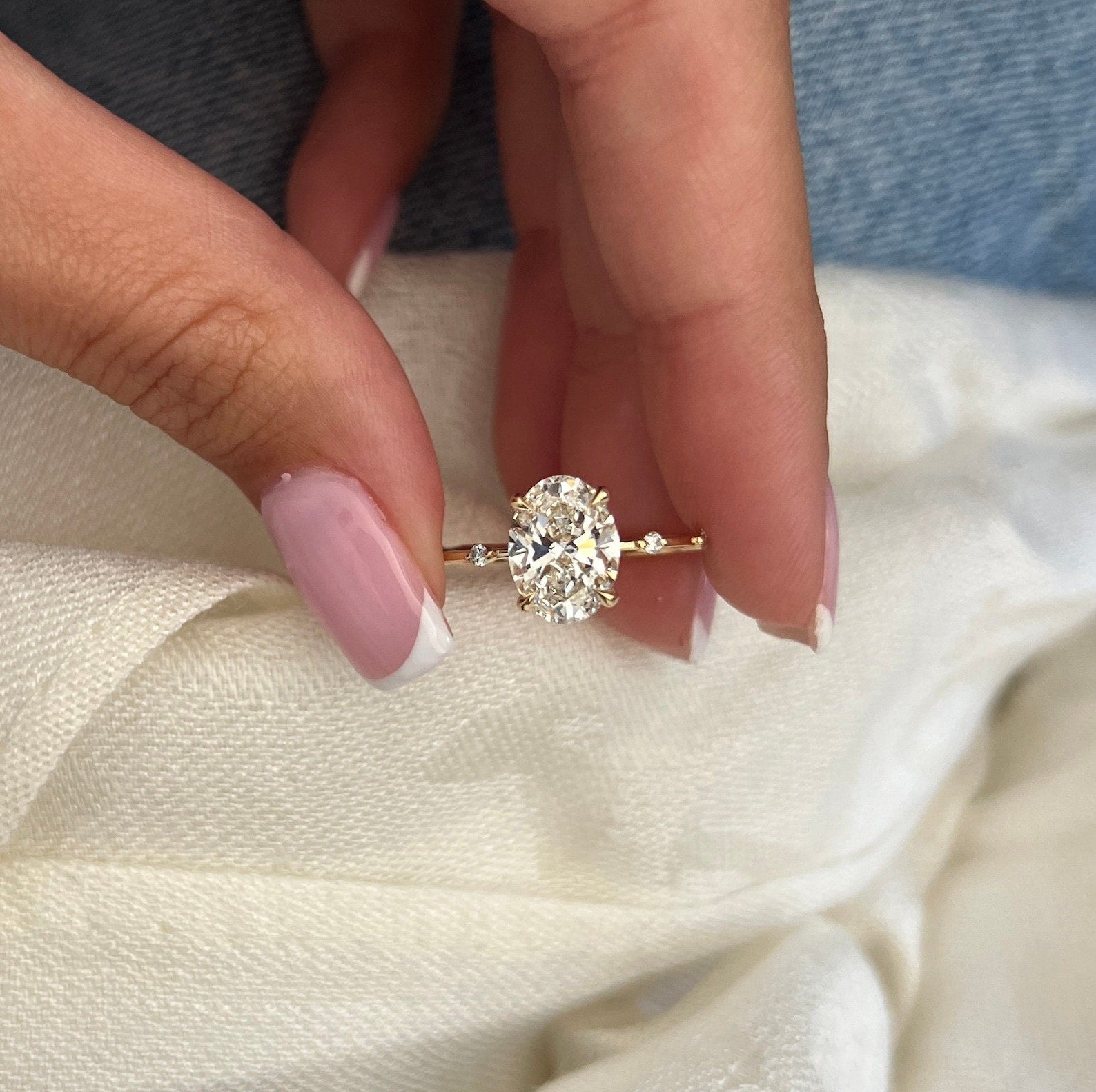 2 CT Round Halo & Pave Lab Grown Diamond Engagement Ring