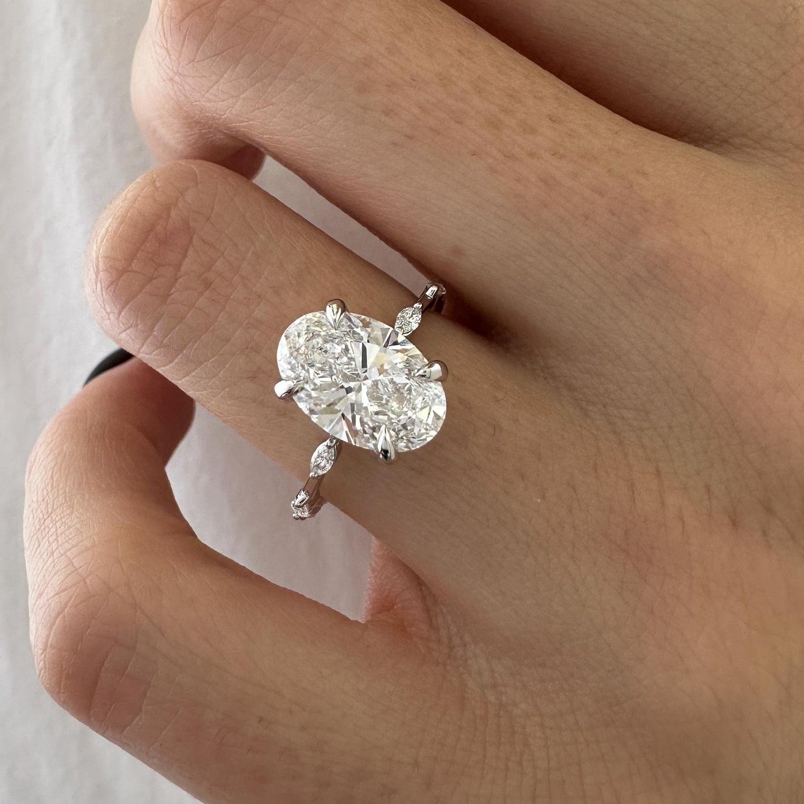 2 CT Round Halo & Pave Lab Grown Diamond Engagement Ring