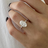 2 CT Round Halo & Pave Lab Grown Diamond Engagement Ring