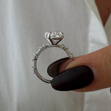 2 CT Round Halo & Pave Lab Grown Diamond Engagement Ring