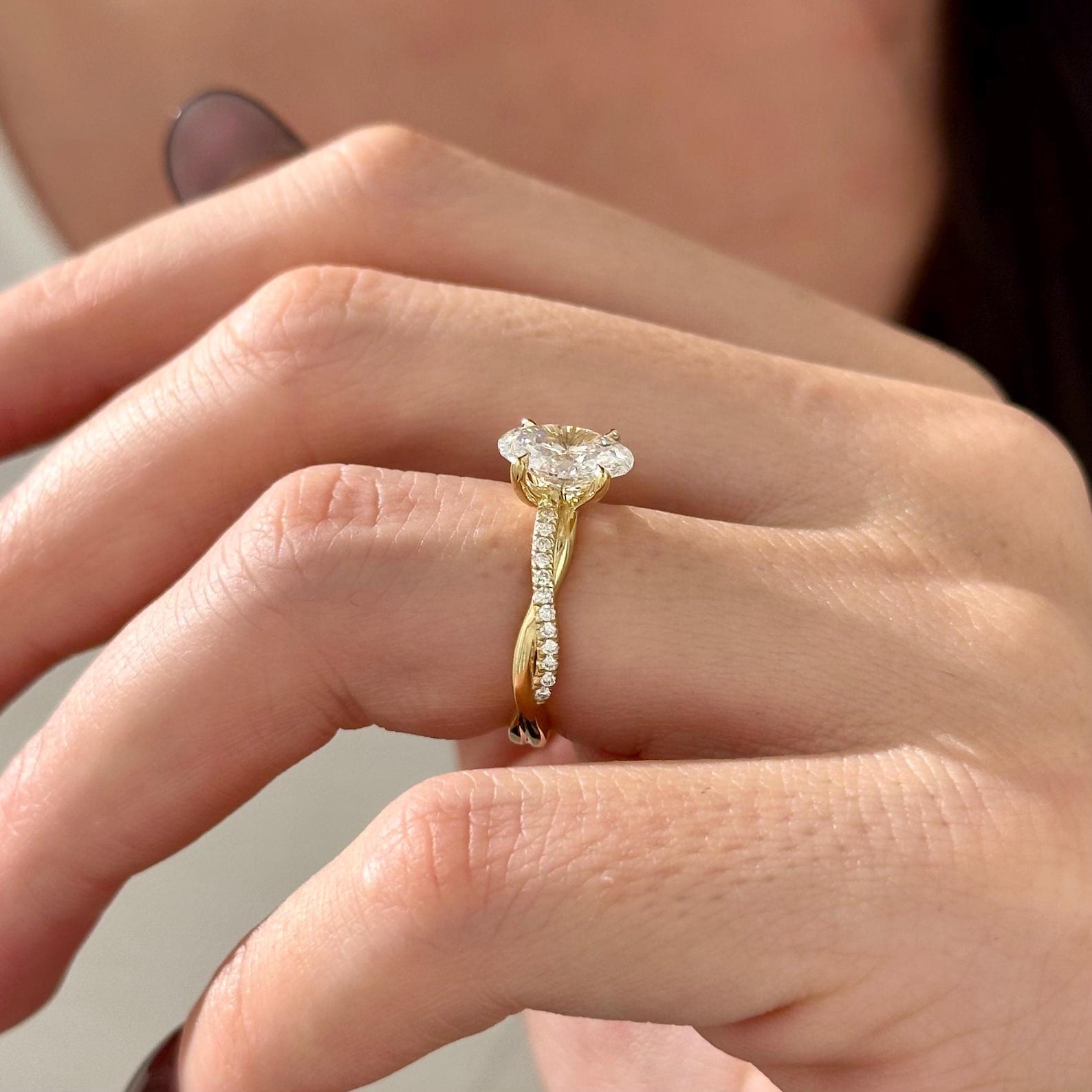 2 CT Round Halo & Pave Lab Grown Diamond Engagement Ring