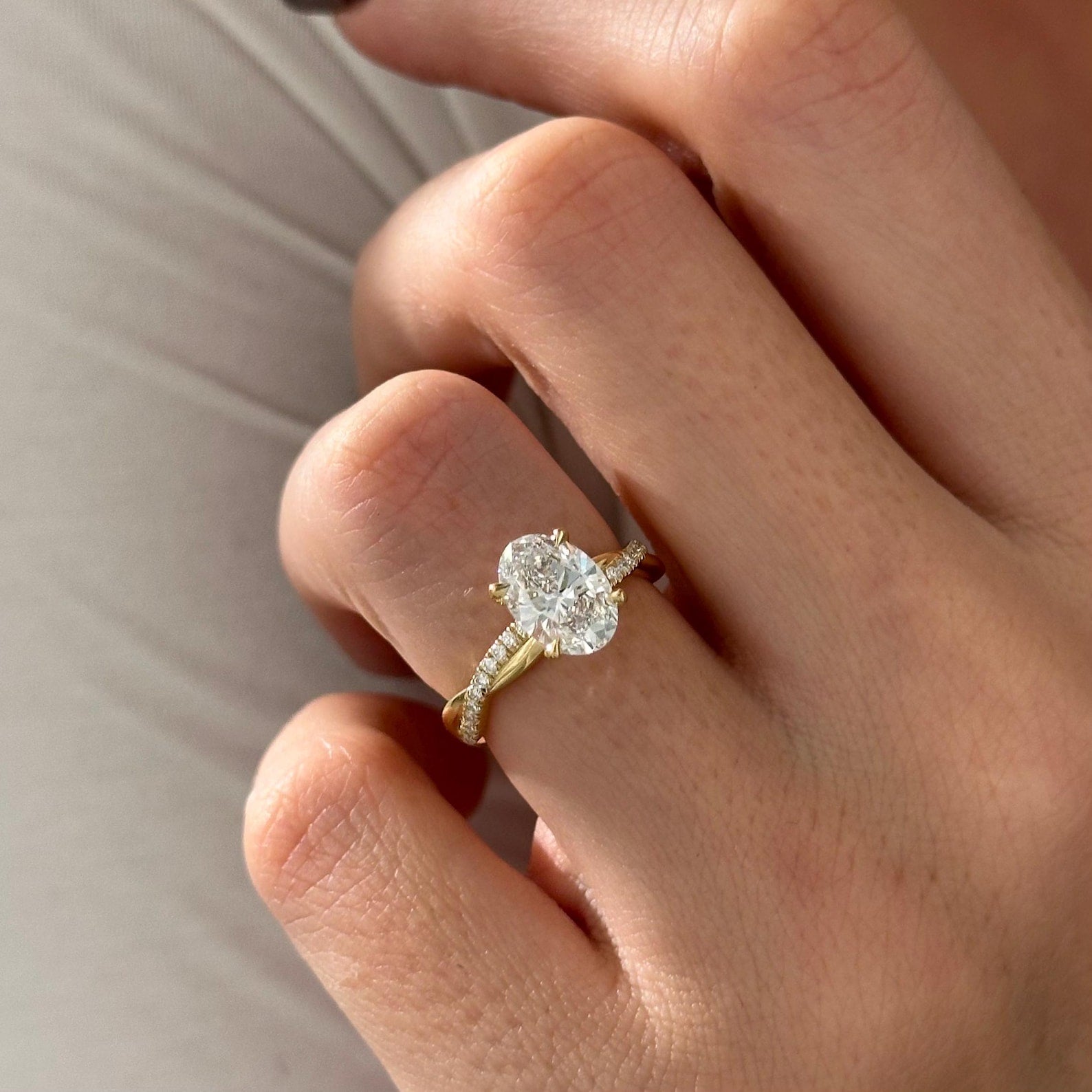2 CT Round Halo & Pave Lab Grown Diamond Engagement Ring