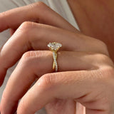 2 CT Round Halo & Pave Lab Grown Diamond Engagement Ring