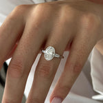 2 CT Round Halo & Pave Lab Grown Diamond Engagement Ring