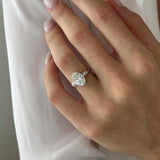 2 CT Round Halo & Pave Lab Grown Diamond Engagement Ring