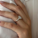 2 CT Round Halo & Pave Lab Grown Diamond Engagement Ring