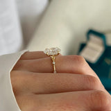 2 CT Round Halo & Pave Lab Grown Diamond Engagement Ring
