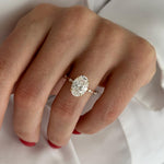 2 CT Round Halo & Pave Lab Grown Diamond Engagement Ring