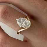 2 CT Round Halo & Pave Lab Grown Diamond Engagement Ring