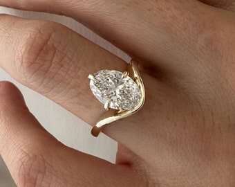 2 CT Round Halo & Pave Lab Grown Diamond Engagement Ring