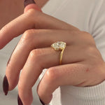 2 CT Round Halo & Pave Lab Grown Diamond Engagement Ring