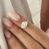 2 CT Round Halo & Pave Lab Grown Diamond Engagement Ring