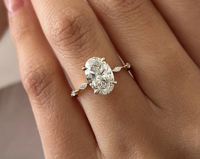 2 CT Round Halo & Pave Lab Grown Diamond Engagement Ring