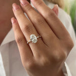 2 CT Round Halo & Pave Lab Grown Diamond Engagement Ring