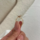 2 CT Round Halo & Pave Lab Grown Diamond Engagement Ring
