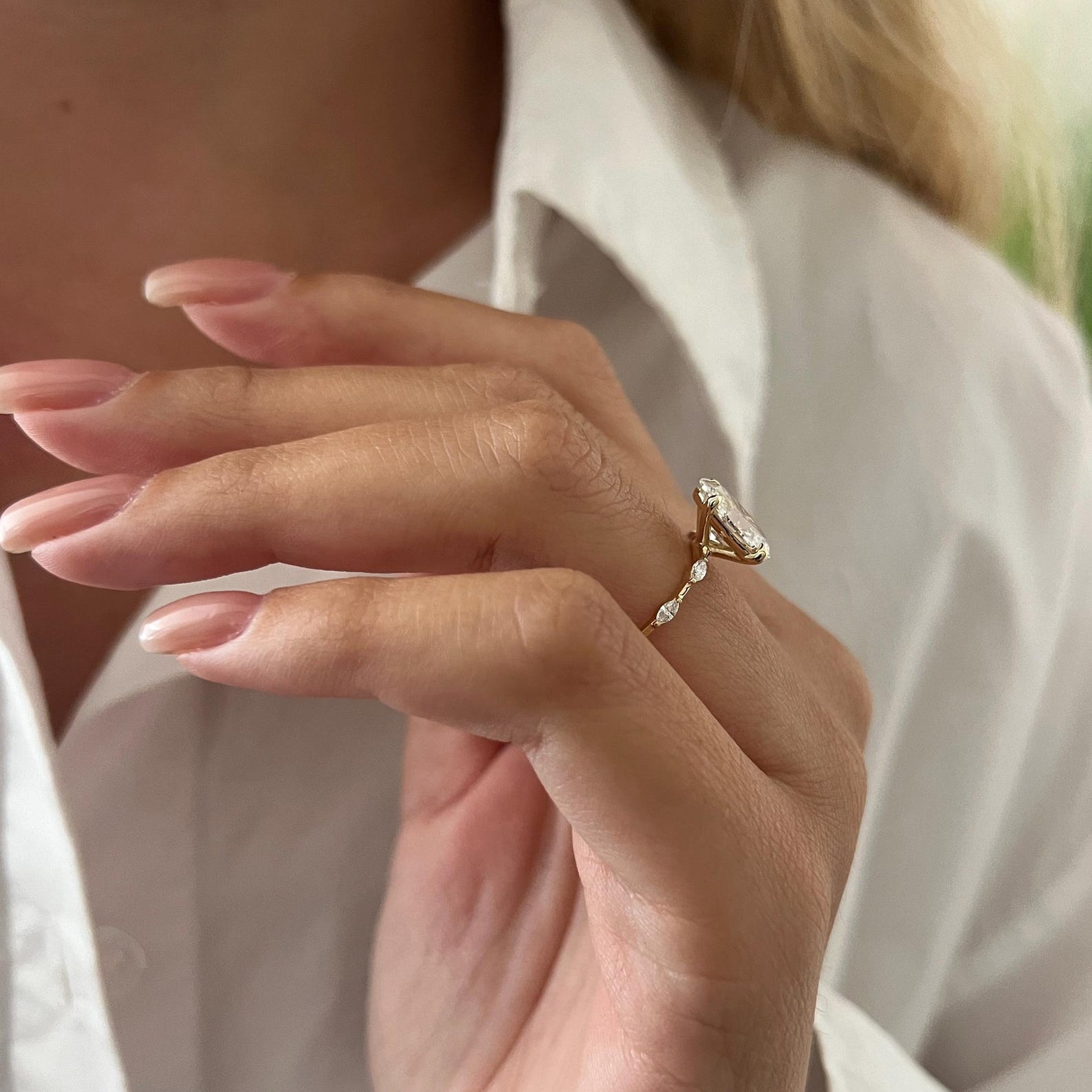 2 CT Round Halo & Pave Lab Grown Diamond Engagement Ring