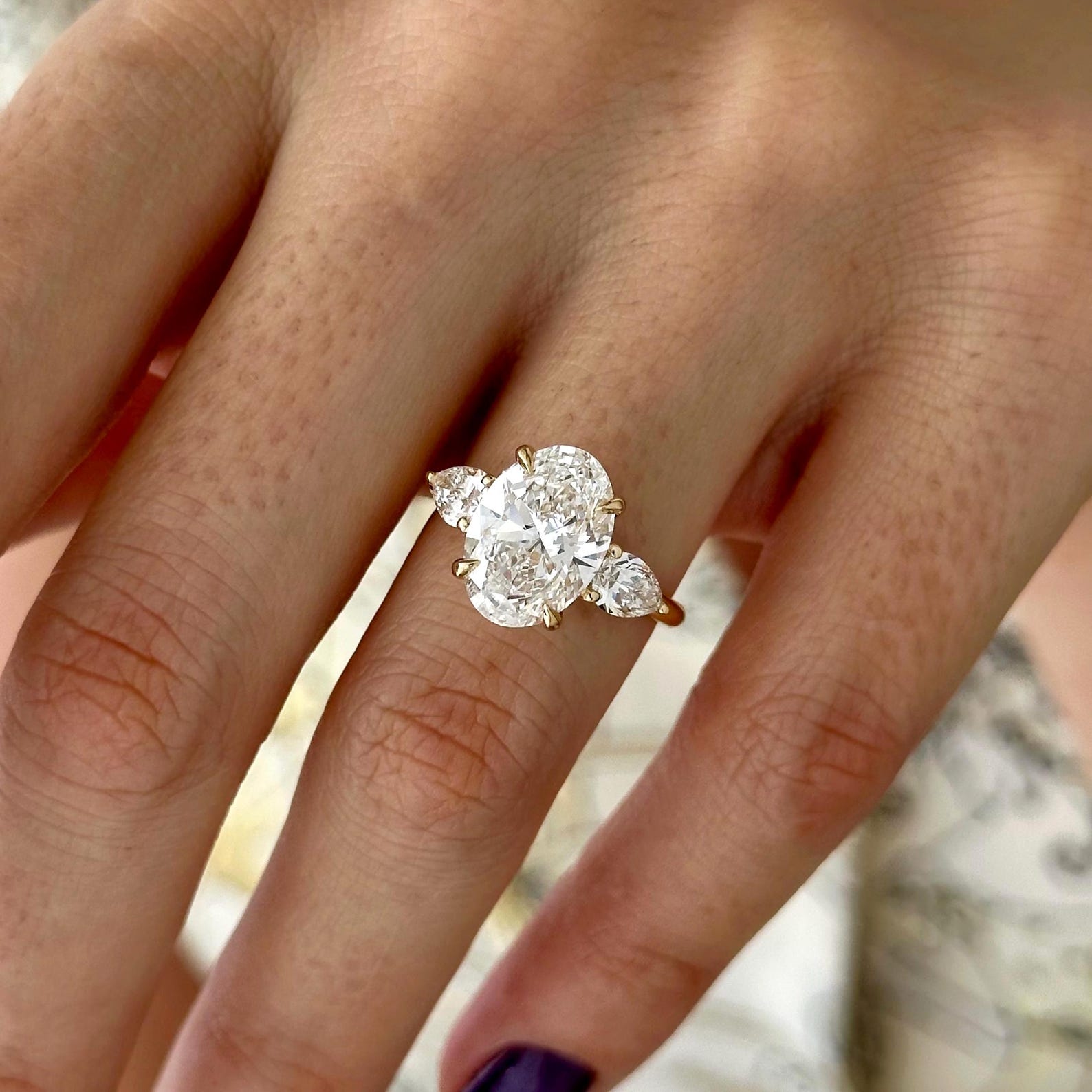 2 CT Round Halo & Pave Lab Grown Diamond Engagement Ring