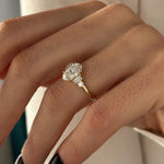 2 CT Round Halo & Pave Lab Grown Diamond Engagement Ring