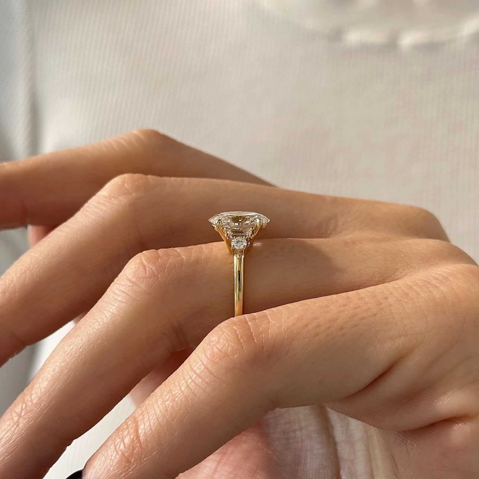 2 CT Round Halo & Pave Lab Grown Diamond Engagement Ring