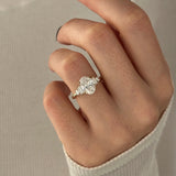 2 CT Round Halo & Pave Lab Grown Diamond Engagement Ring