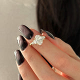 2 CT Round Halo & Pave Lab Grown Diamond Engagement Ring