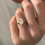 2 CT Round Halo & Pave Lab Grown Diamond Engagement Ring