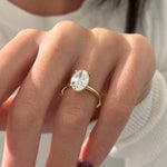2 CT Round Halo & Pave Lab Grown Diamond Engagement Ring
